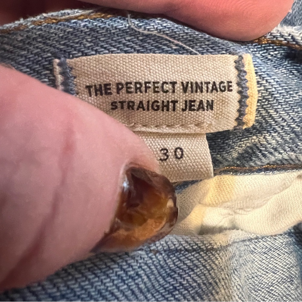 Madewell The '90s Straight Jean in Hazelfern Wash: Shadow-Panel Edition 30 - Picture 7 of 10